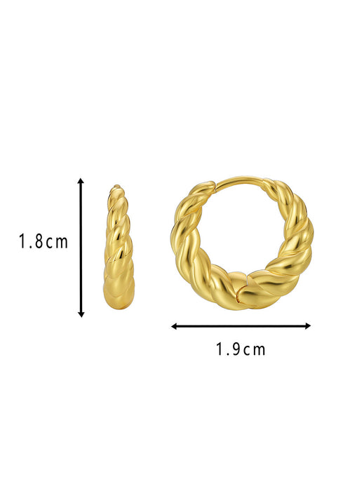 18mm Gold Plated Huggie Hoop Earrings