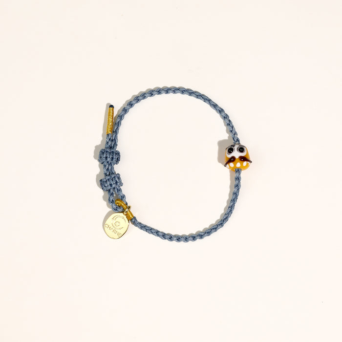 Haze Blue Woven Lucky Daruma Bracelets