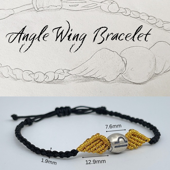 Angel Wing Bracelets with Constellation Beads