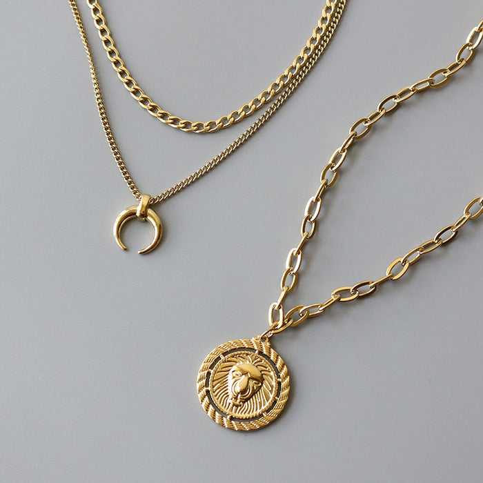 Lion and Moon Necklaces